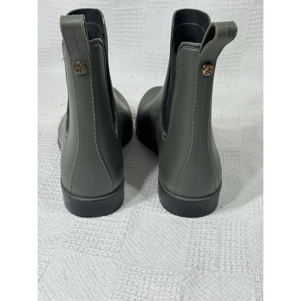 Sam Edelman Womens 9 Tinsley Moss Green‎ Chelsea Ankle Rain Bootie
